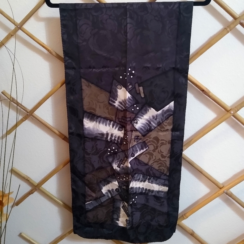 Robert Daskal Hand Painted Silk Scarf